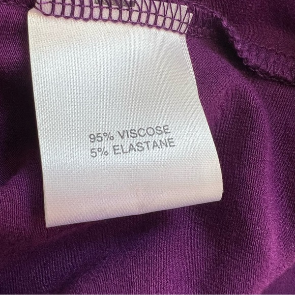 PURE COLLECTION Faux Wrap Dress Purple Stretch 4 - Picture 6 of 7